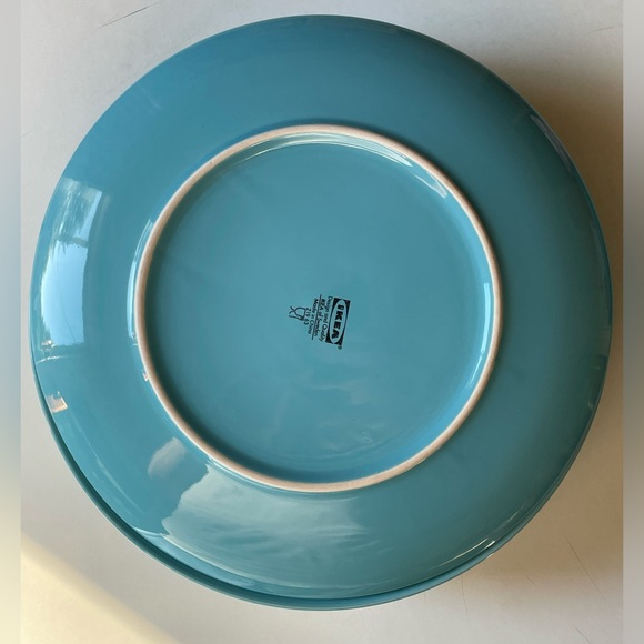 Ikea set of 6 discontinued dinnerware dinner plate - Fargrik 21963 Turquoise - Picture 3 of 5